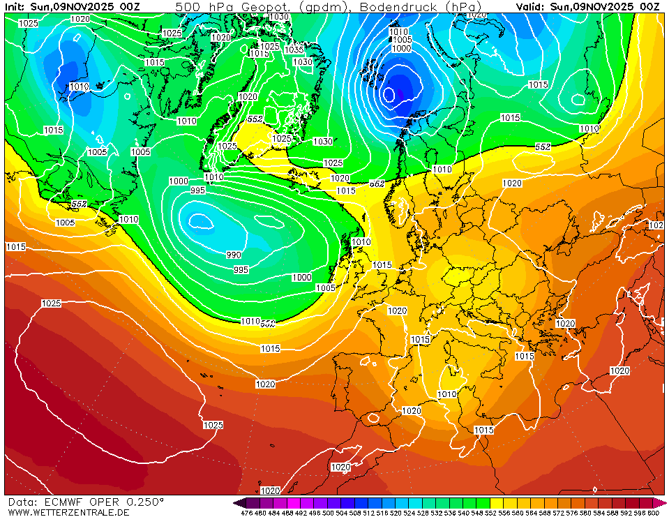 Mappa a 500hPa