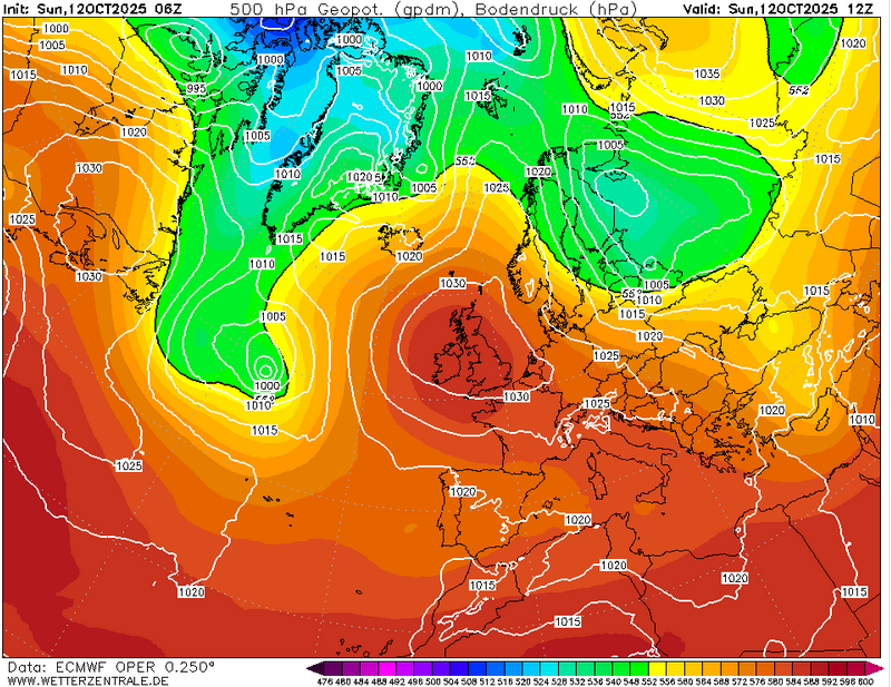 Promontorio su mappa a 500hPa